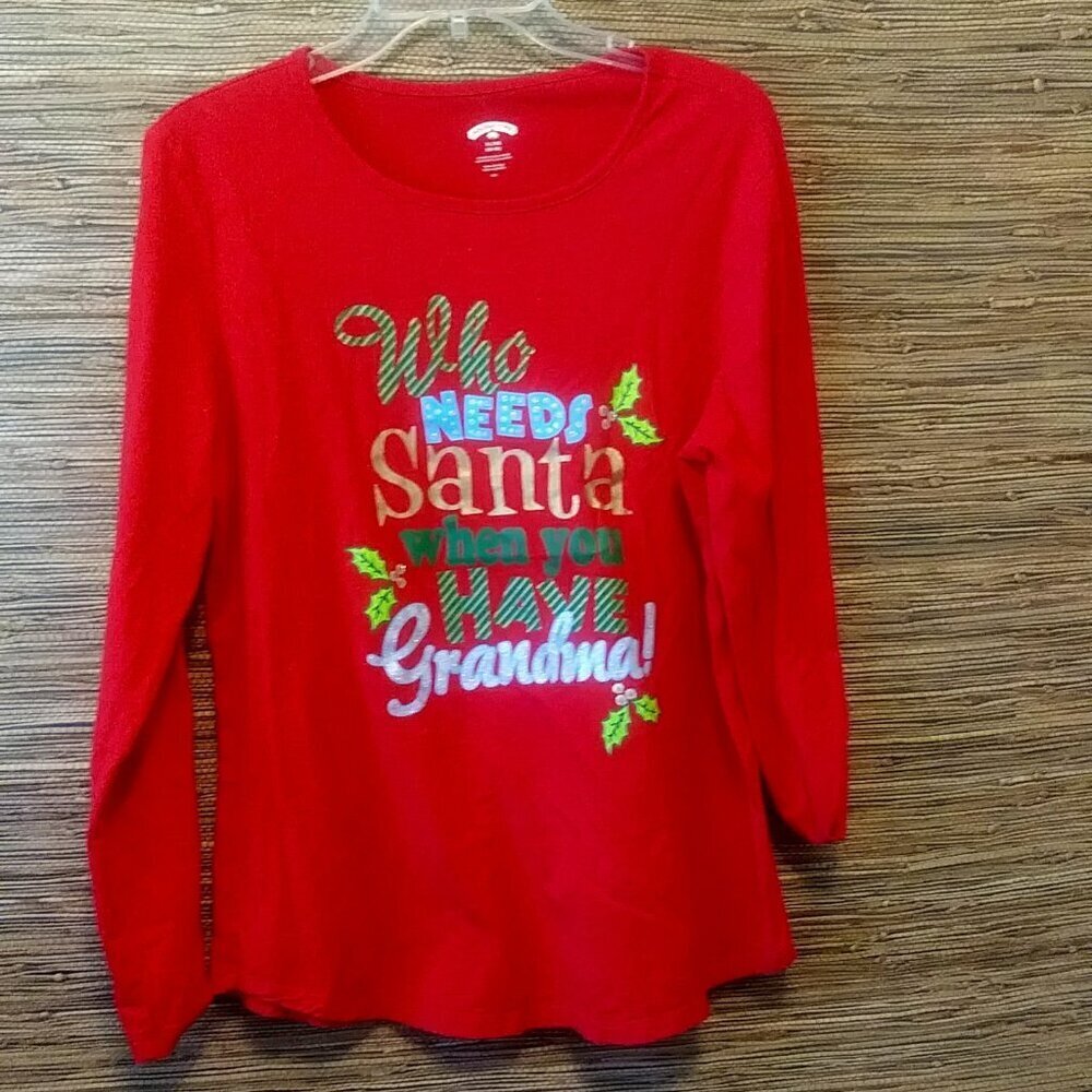 Funny Holiday Time Grandma Christmas Shirt Size XL